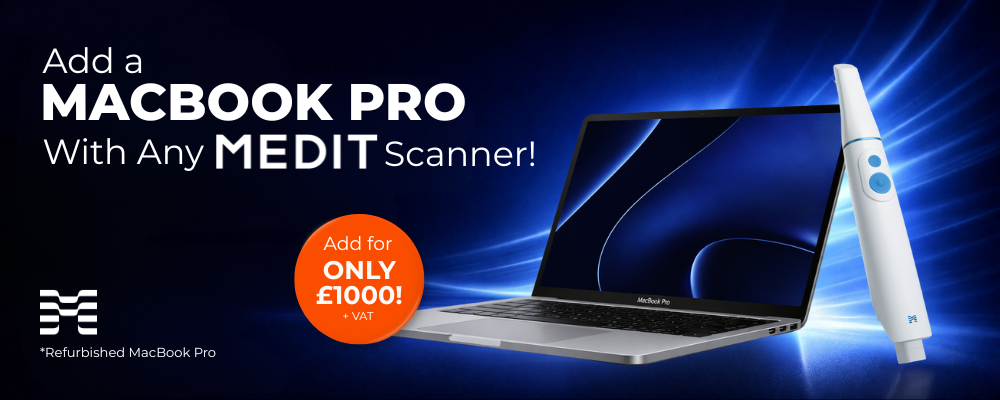 Add a Macbook pro laptop with any medit scanner for only £1000. 