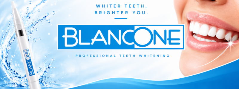 BlancOne Banner - Whiter Teeth for a brighter you.